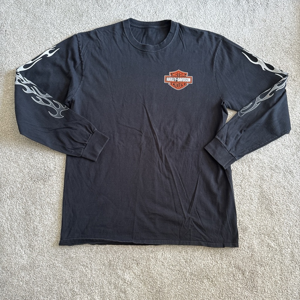Harley Davidson Flames Sleeves Santa Clara Long Sleeve